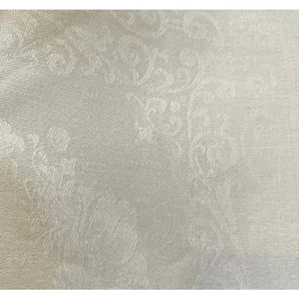 Vintage Ivory / Cream Cotton Square Napkins, Floral, Pointelle Trim, Set of 5